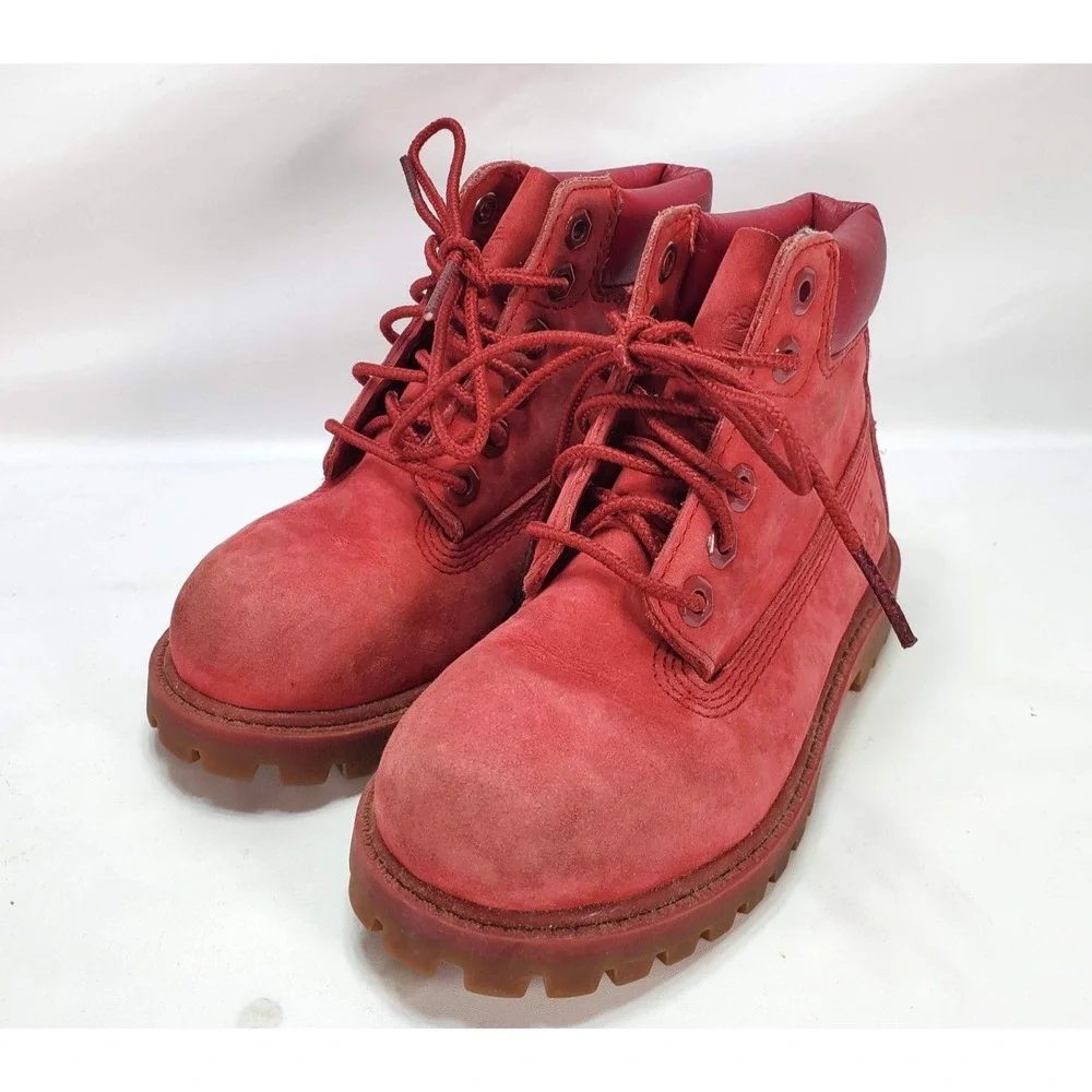 Timberland A14UN 3730 Classic Boot RED LACE UP TODDLER size 9